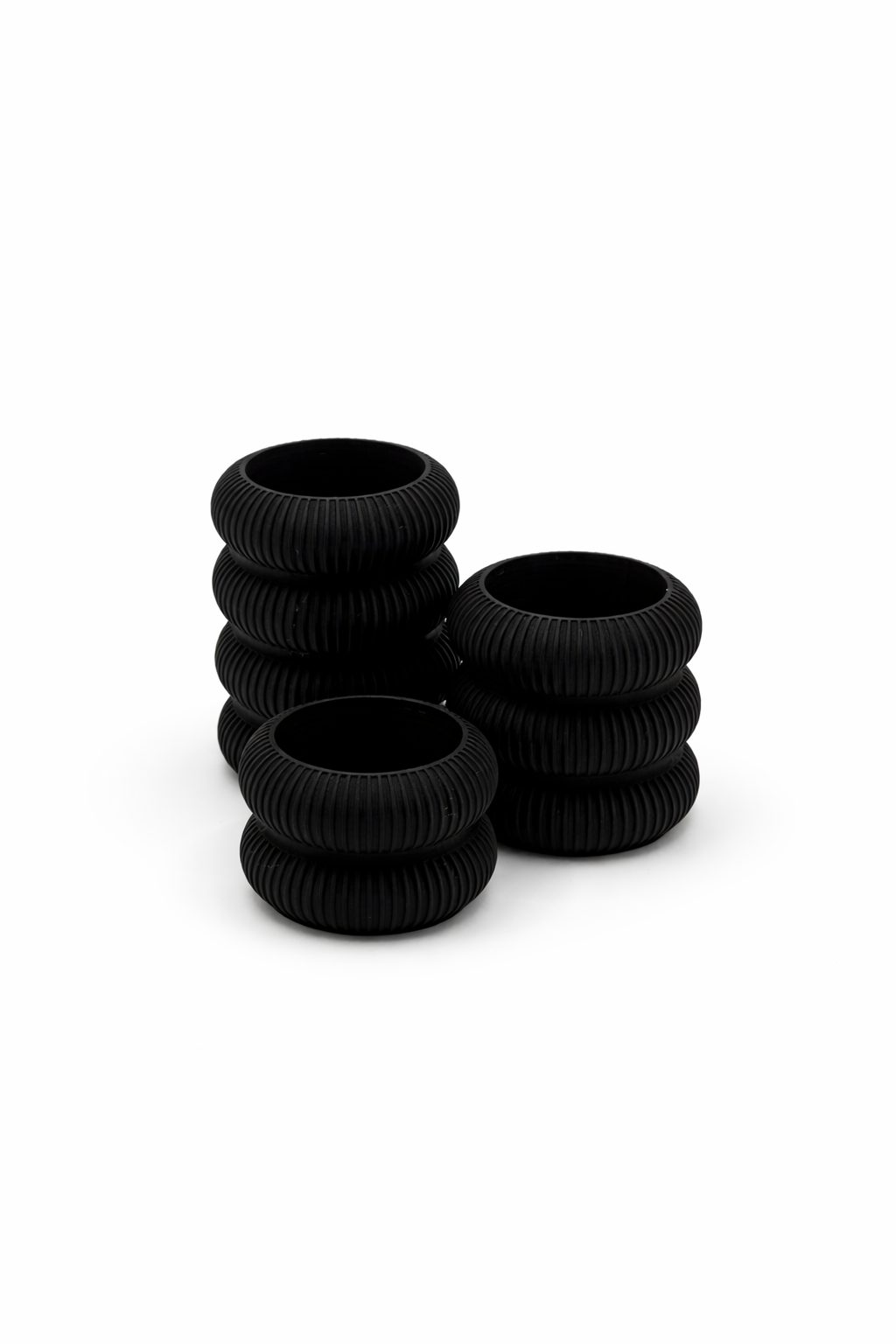 Kaarshouder Set, Modern Ribbel Design (3 stuks)